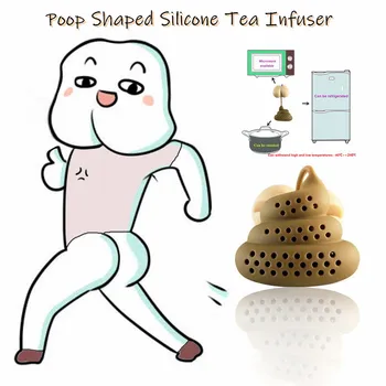 

Creative Poop Shaped Silicone Tea Infuser Reusable Funny Herbal Tea Bag Reusable Coffee Filter Diffuser Strainer Tea Accessories