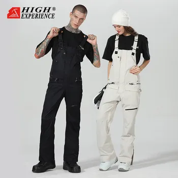 

Ski bib Korean version of men and women snowboard clothing Siamese snow pants waterproof and windproof outdoor wild snow equipme