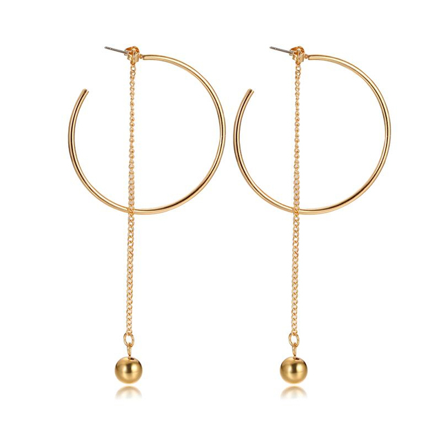 Geometric Hoop Earrings for Womens Girls Stainless Steel Minimalist Elegant Earings