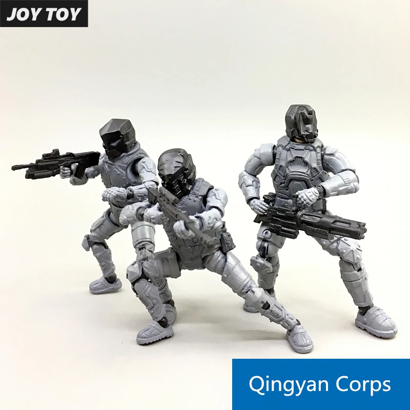 1/27 набор солдатиков JOYTOY "стальной корпус" [12 шт./лот], неокрашенный цвет - Цвет: Qing Yan - 3 soldier