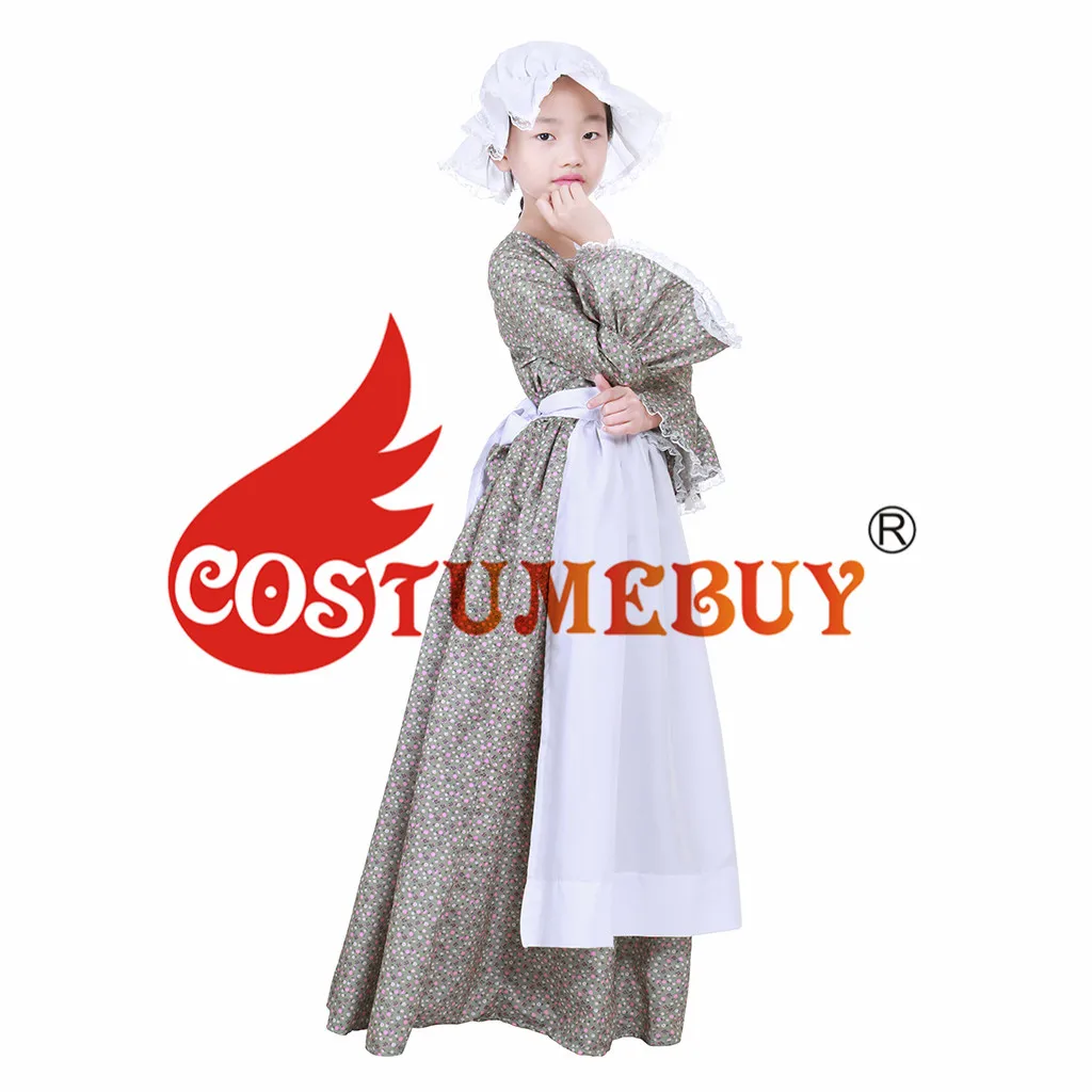CostumeBuy ребенка в викторианском стиле Pioneer Странник Wench Сельский цветочный прерий детское платье сельской местности платье в колониальном стиле платье в стиле "Лолита" L920