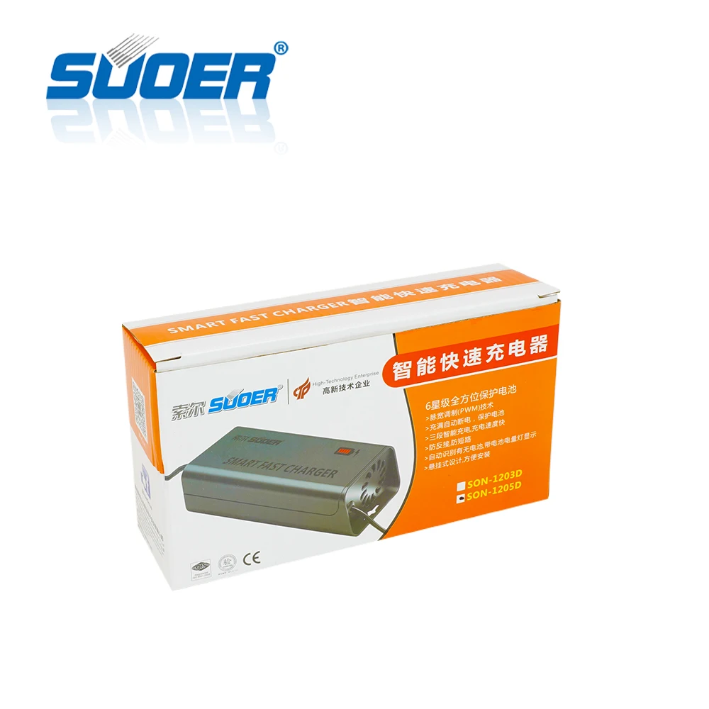 Suoer【 Батарея зарядное устройство применение 】 12V 5A Смарт для быстрой Зарядное