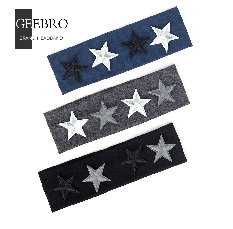 Geebro Baby Cut Hairband аксессуары для волос со звездами модная эластичная плоская резинка для девочек детская мягкая тюрбан из хлопка головной убор для малышей AT039