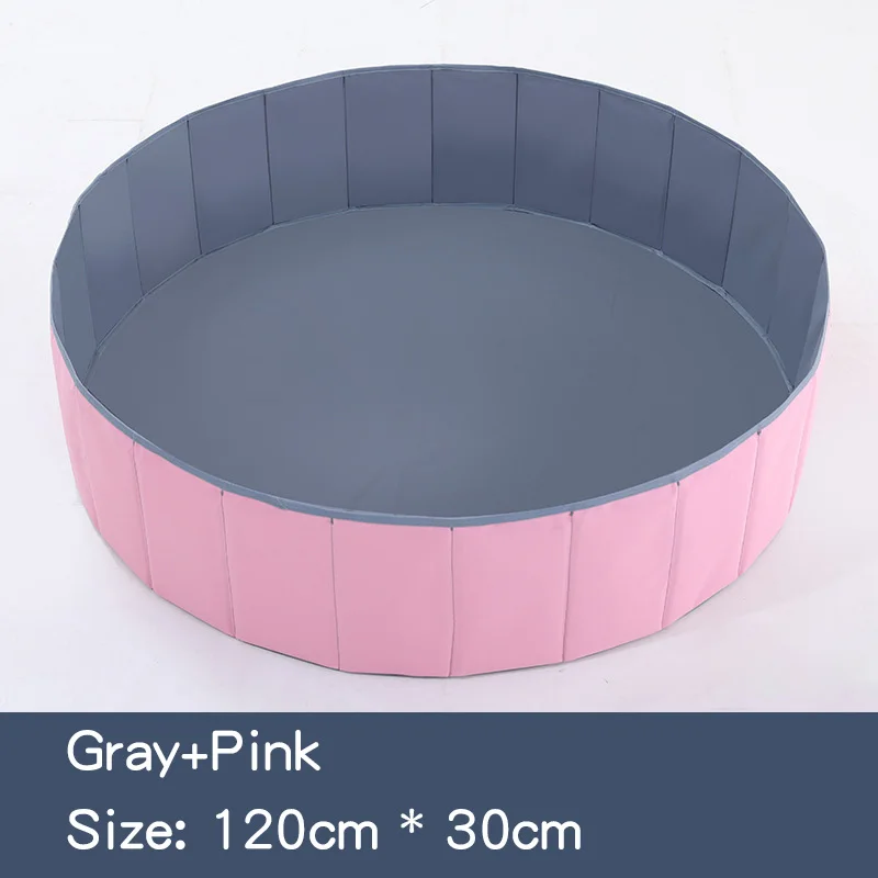 pink-gray 120cm Ruizhi, детский складной бассейн с океанским мячом, детская игровая площадка для помещений, моющаяся противоскользящая Складная ограда, детский подарок на день рождения, RZ1094 - Цвет: pink-gray 120cm