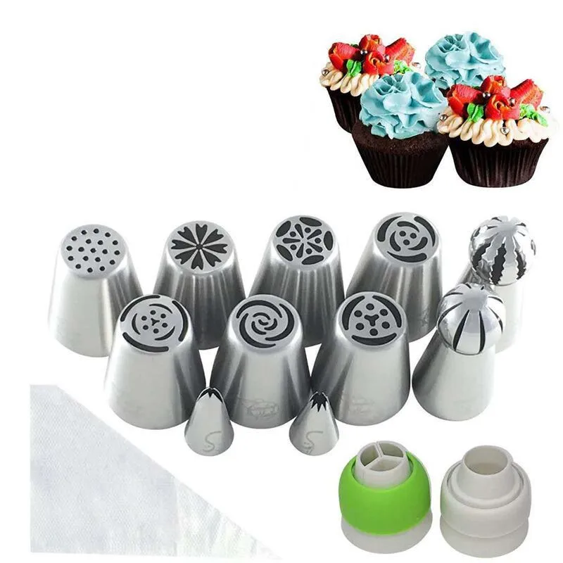 

23 Pcs/Set Pastry Bags +11 Nozzle Set Cake Decorating Tools Russian Ball Nozzles Pastry Bag Tips Kitchen DIY Icing Piping Cream