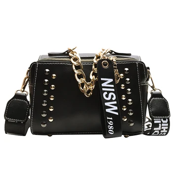 

Bags For Women 2020 High Quality Vintage PU Leather Small Crossbody Bag Chain Handbags Ladies Messenger Shoulder Bag Black Brown