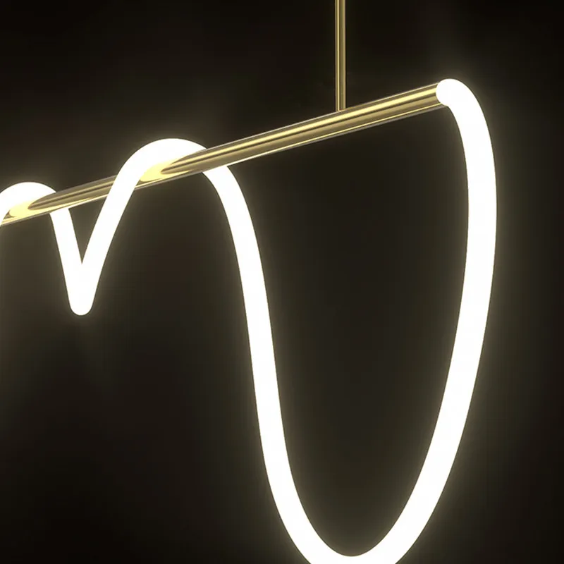 Modern Creative Designer Chandelier Lighting Suspension Luminaire Lampen Living Room Dining Table Light Bar Lines Lighting led chandelier ceiling chandelier led pendant light led decor light