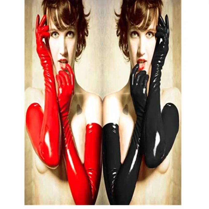 Black-Red-Wet-Look-Latex-PVC-Leather-Long-Gloves-Sexy-Female-Mittens-Gloves-Womens-Adult-Leather (3)