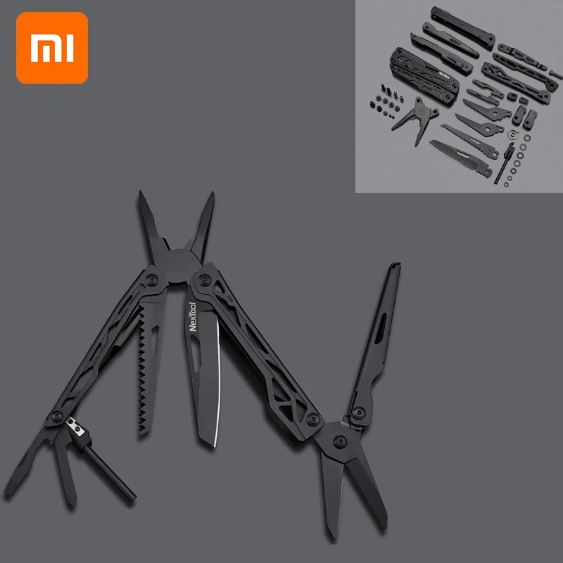 Xiaomi NEXTOOL многофункциональные складные ножи инструменты открывашка из нержавеющей стали отвертка пилы плоскогубцы линейный резак 10 в 1 открытый