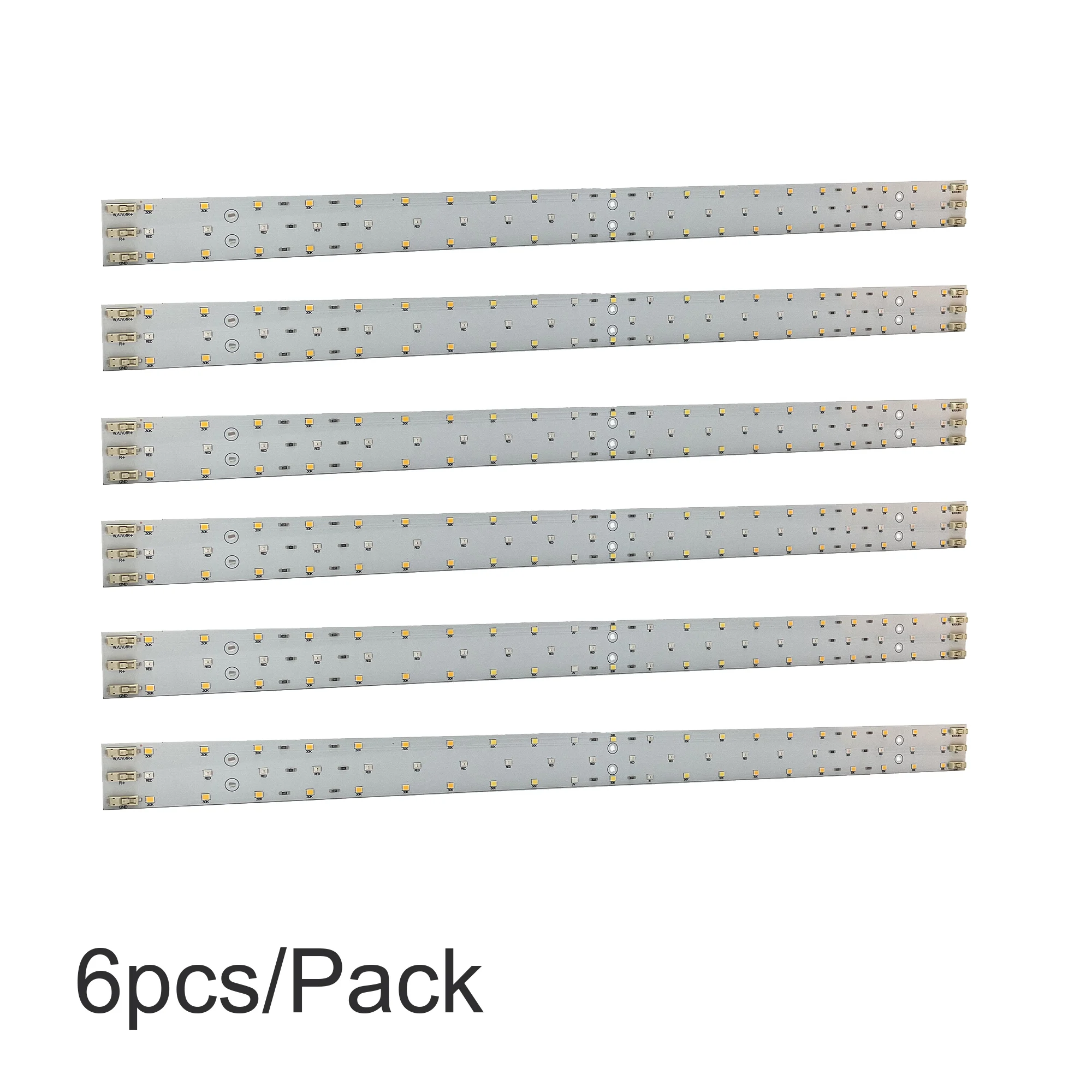 6pcs/Pack DC 24V 150W Constant Voltage Quantum Line LED Full Spectrum Grow Light Strips PCB Board Samsung LM281B+ LEDs