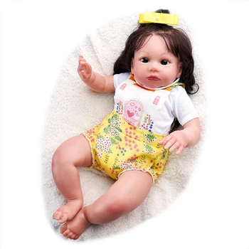 

RBG Reborn Baby Doll 20 Inches Gabriella Cloth Body Vinyl Reborn Doll Lifelike Newborn Toy Gift for Children