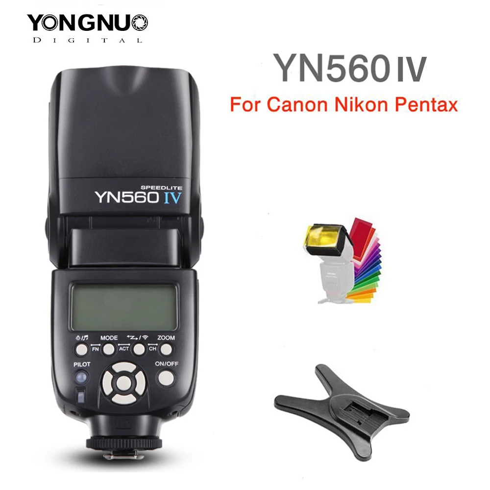 Yongnuo YN560 IV YN560IV Вспышка Speedlite для Canon Nikon Pentax Olympus DSLR камеры+ подарочный комплект