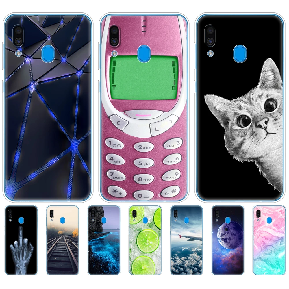 Чехол для Samsung Galaxy A20 чехол силиконовый бампер A 20 2019 A205F A205 строительный мягкие