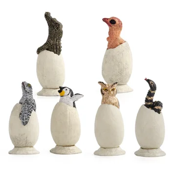 

Action Figure Animal Egg Hatching Simulation Model Hand-painted PVC Plastic Turtle Owl Snake Crocodile Penguin Toys For Children