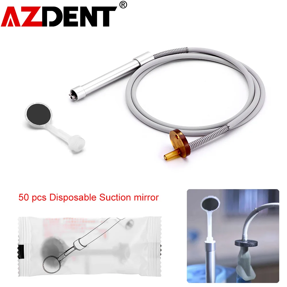 Disposable Saliva Suction Mirror Set 50pcs Plastic Suction And Antifog Mouth Mirror + Stainless