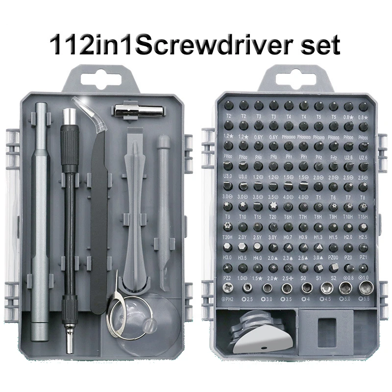 Multi Hand Tool Kit 112 in 1 Magnetic Screwdriver Set Torx Mobile Phone Repair