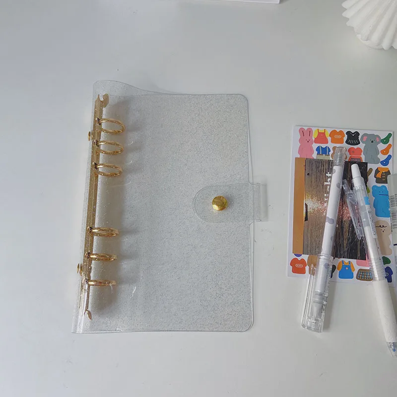 A6/A5 GlitterRose Golden Glittery Bling Binder Notebook Cover Tagebuch Agenda Planer Papier Cover Schule Schreibwaren – Detail 10