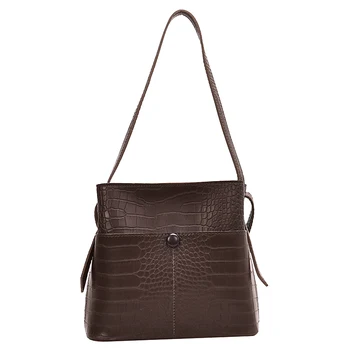 

Stone Pattern PU Leather Bucket Bags for Women Small Shoulder Messenger Bag Female Travel Handbags