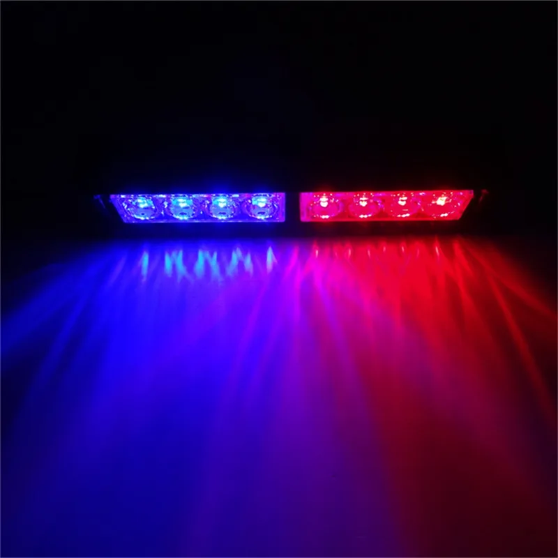 1 комплект 8Led строблампа предупреждение свет рабочие огни красный и синий цвет полицейский автомобиль свет мигающий пожарные противотуманные фары 12 В