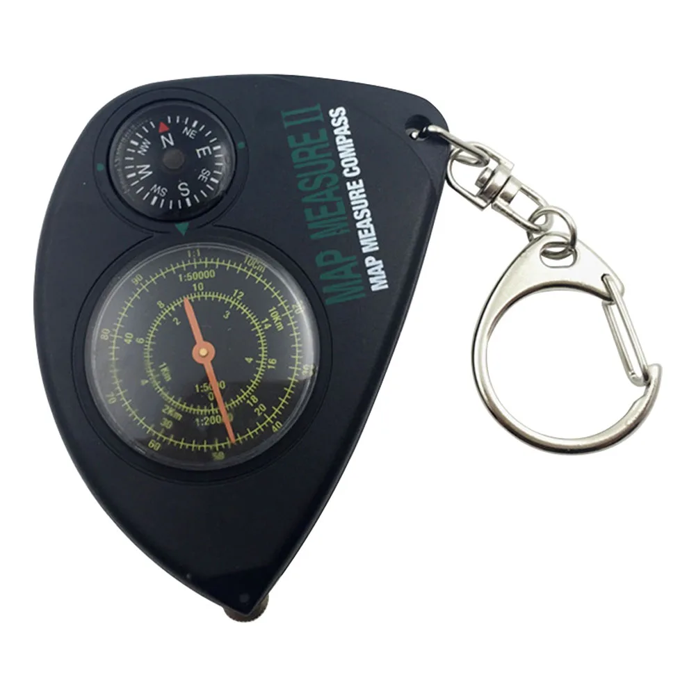 Map Measurer 2 In 1 Keychain Direction Guide Gift Curvimeter Travel Hiking Outdoor Camping Portable Multifunctional Climbing | Спорт и