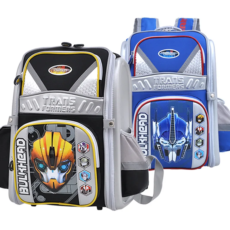 

BOY'S School Bag Transformers Young STUDENT'S 1-3 Grade Children Burden Relieving Spine-Boy Backpack BOY'S Backpack