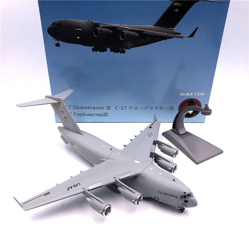 1/200 Scale Canada USAF C-17 Globemaster III Tactical Military Transport  Aircraft Diecast Metal Plane Model For Kids Toy
