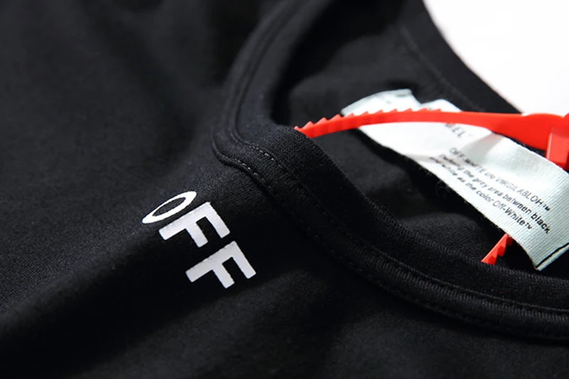 Рок-Группа Off-White C/O VIRGIL ABLOH для мужчин и женщин, унисекс, пара влюбленных моделей, хлопок, модная повседневная футболка с круглым вырезом и коротким рукавом