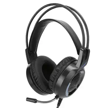 

Noise Cancelling Gaming Headphone with Microphone for Computer LED Light USB Headset for PS4 Stereo Surround Sound Earphone
