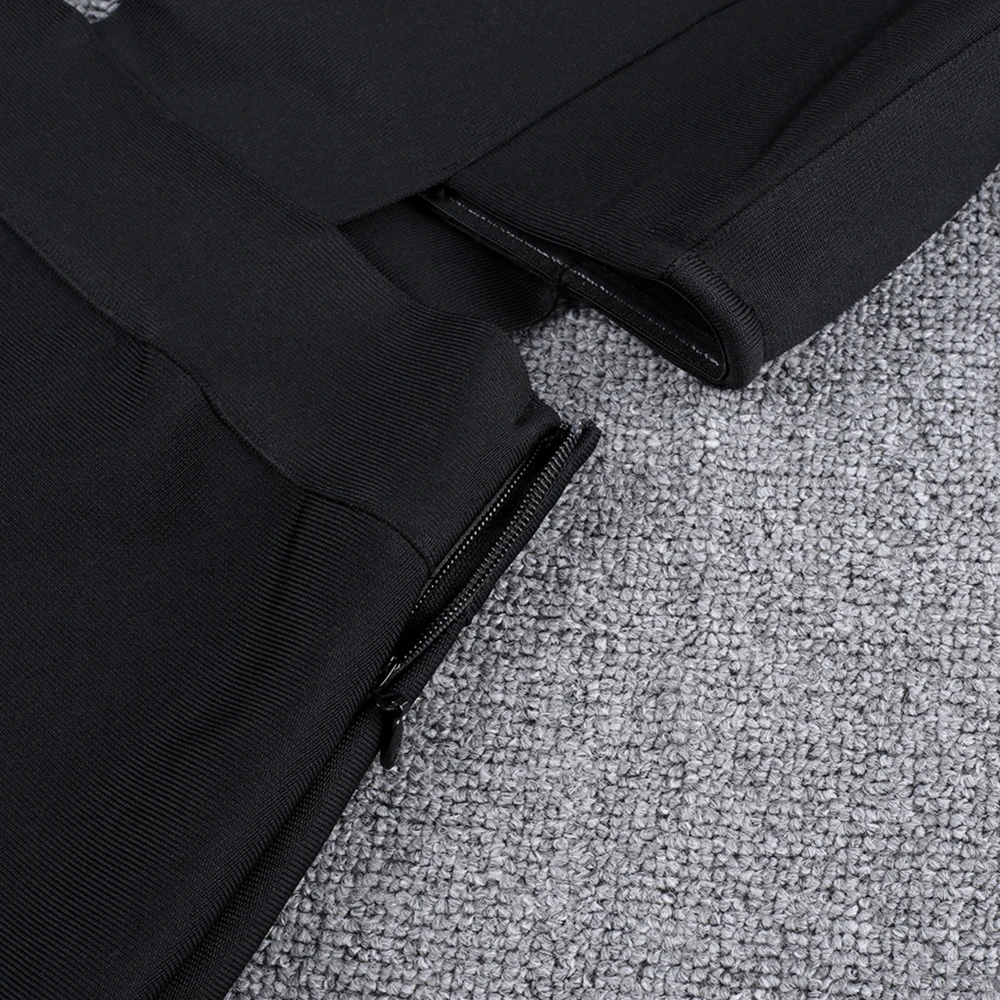 Ocstrade Vestido Бандажное платье миди платье, последний писк моды, Новинки для женщин с лямкой через шею с вырезами Бандажное платье черное сексуальное облегающее Клубное платье вечерние платья