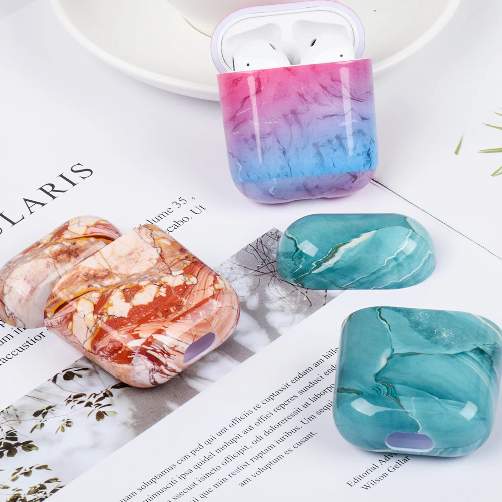 Модный чехол для наушников s on для Airpods 1 2 чехол с мраморным рисунком чехол для зарядки корпус для AirPods 1 Air Pods 2 защитный рукав