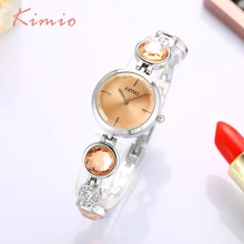 KIMIO Fanshion качественные кварцевые часы-браслет с кристаллами и бриллиантами, женские часы, брендовые Роскошные женские наручные часы для женщин
