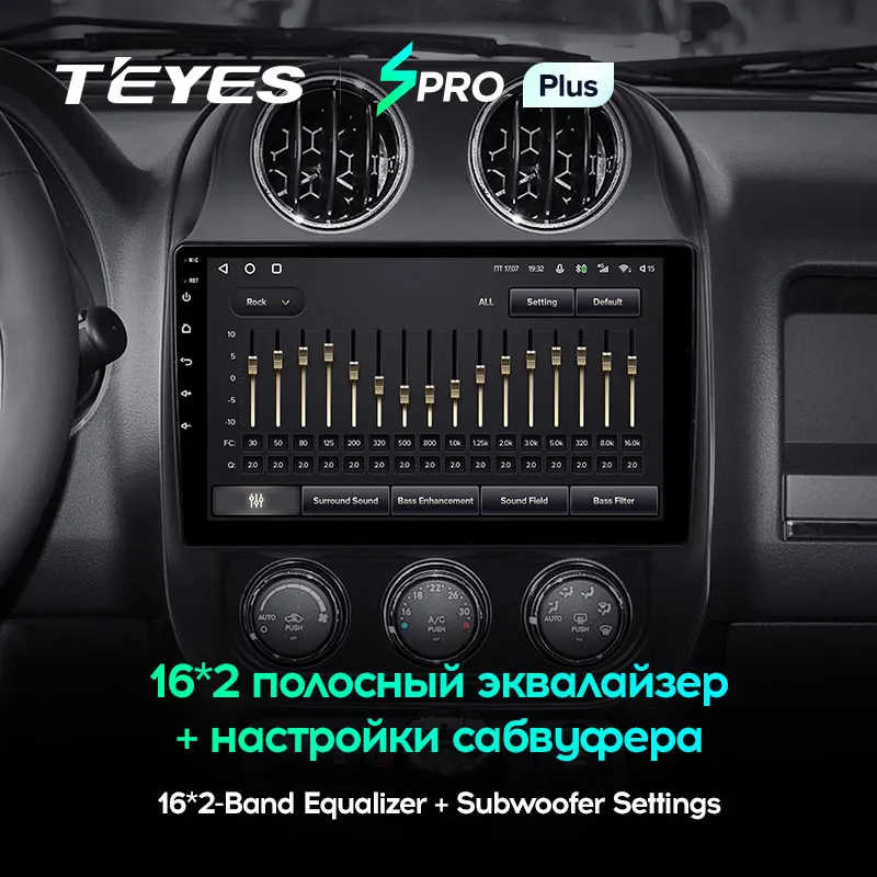 TEYES SPRO Plus Штатная магнитола For Джип Компасс 1 Jeep Compass MK 2009 2015 Android 10 до 8 ЯДЕР 4 + 64ГБ 32EQ