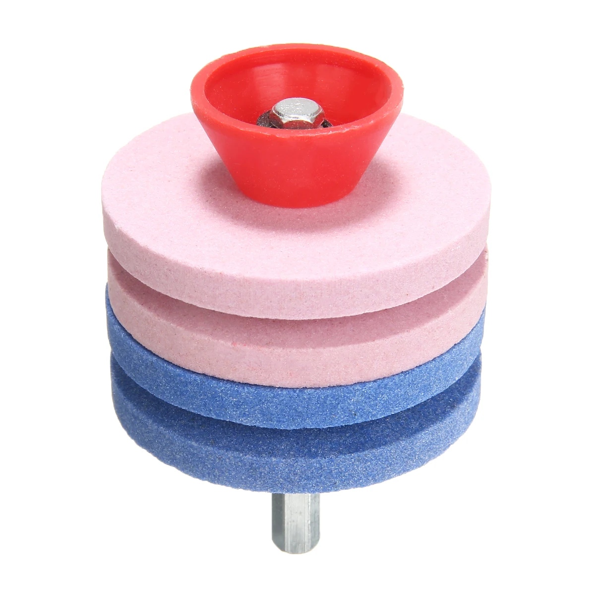 2Pcs Lawnmower Sharpener Round Rotary Drill Blade Sharpening Faster Mowing Sharpeners Home Garden Tool