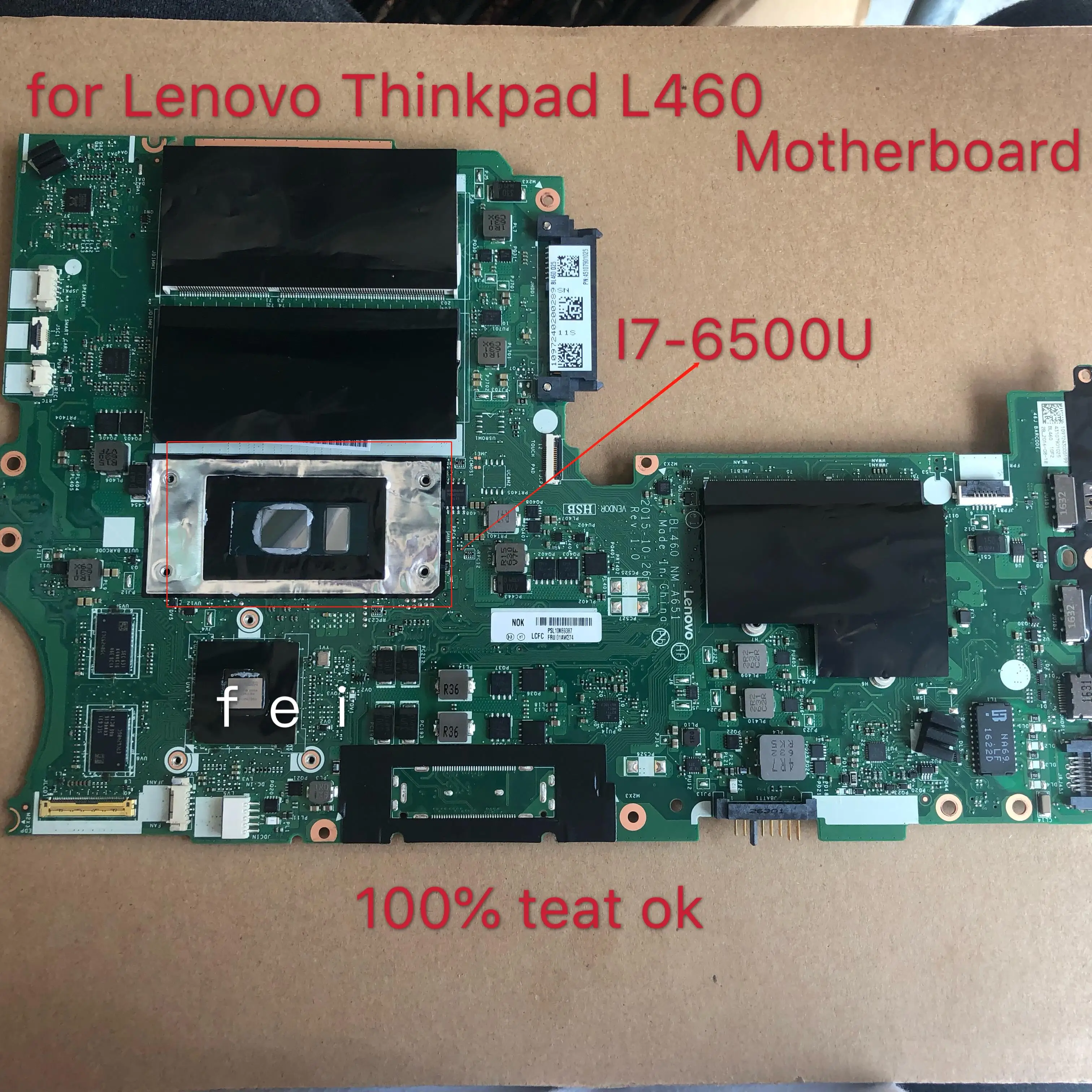 Материнская плата для ноутбука Thinkpad L460 i7-6500U. FRU 01YR806 01AW271 01YR808 01AW272 01YR810 01AW274 01YR809 |