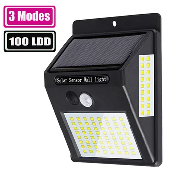 

Solar Light 100 led Outdoor Solar Lamp 3 mode Powered Sunlight Waterproof PIR Motion Sensor Street Light for Garden Decoration