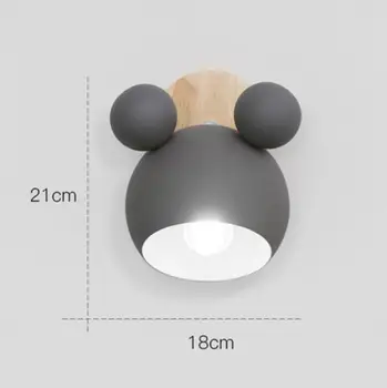 

Sale wooden wall lights bedside wall lamp wall sconce modern wall light for bedroom macaroon 5 color steering head E27 85-285V