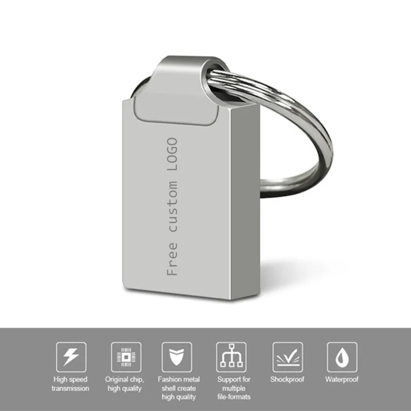 Флеш-карта памяти 32 Гб, супер мини usb 3,0, металлический Usb флеш-накопитель 64 ГБ, 128 ГБ, флеш-накопитель 16 ГБ, флеш-накопитель 8 ГБ, u-диск, бесплатный логотип на заказ