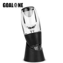 GOALONE Red Wine Aerator Decanter Portable Wine Air Aerator Pourer and Decanter with Stand for Birthday Wine Gift Home Use Party crystal u shaped wine decanter gift box harp swan decanter creative wine separator