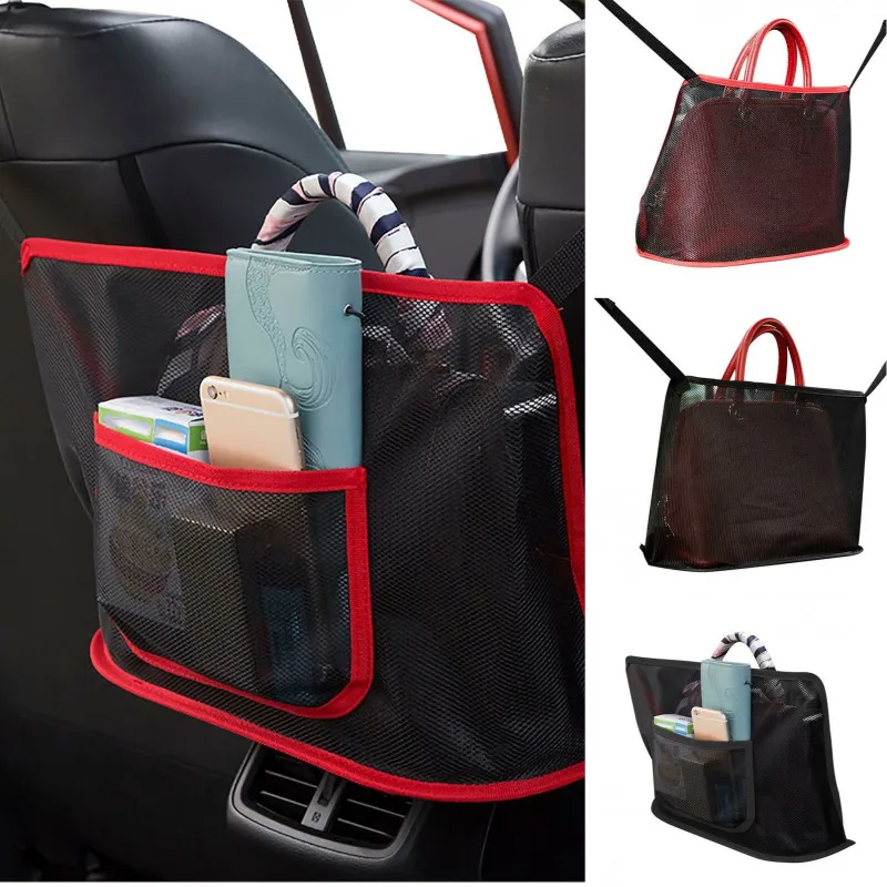 

Car Net Pocket Handbag Holder Driver Storage Netting Car Hooks for Purses and Bags Front Seat Handbag Car Handbag Holder