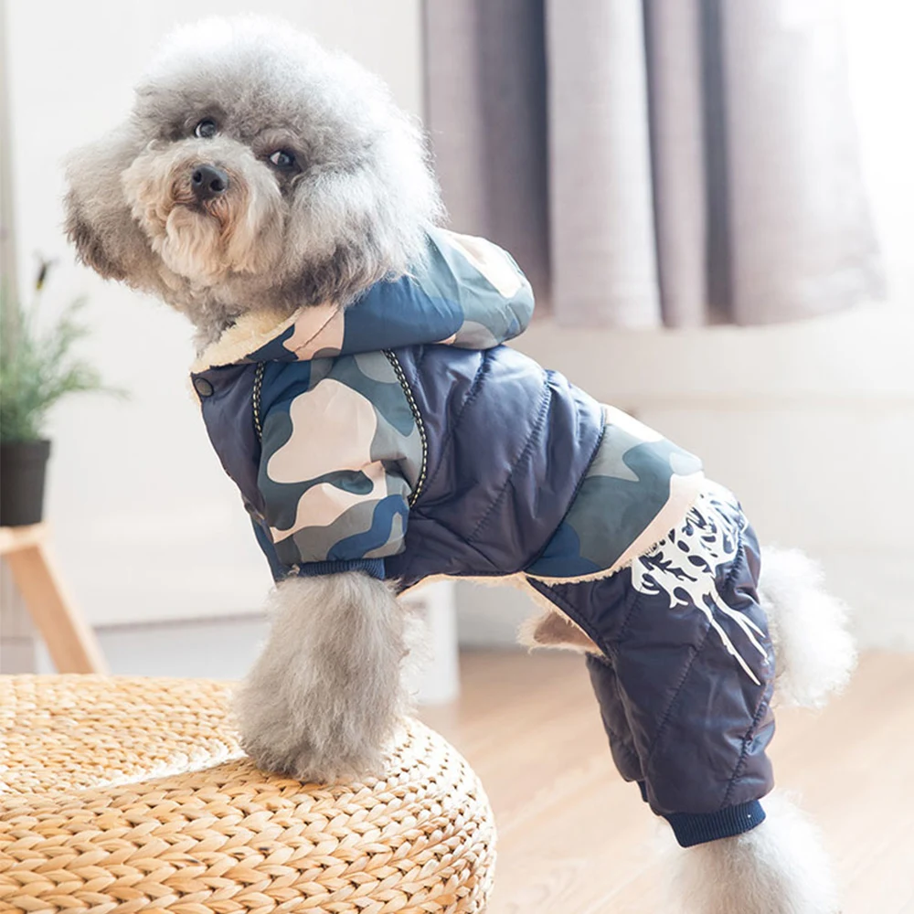 Pet Dog Clothes Winter Warm Fur Coats Waterproof Jacket Puppy Coat For