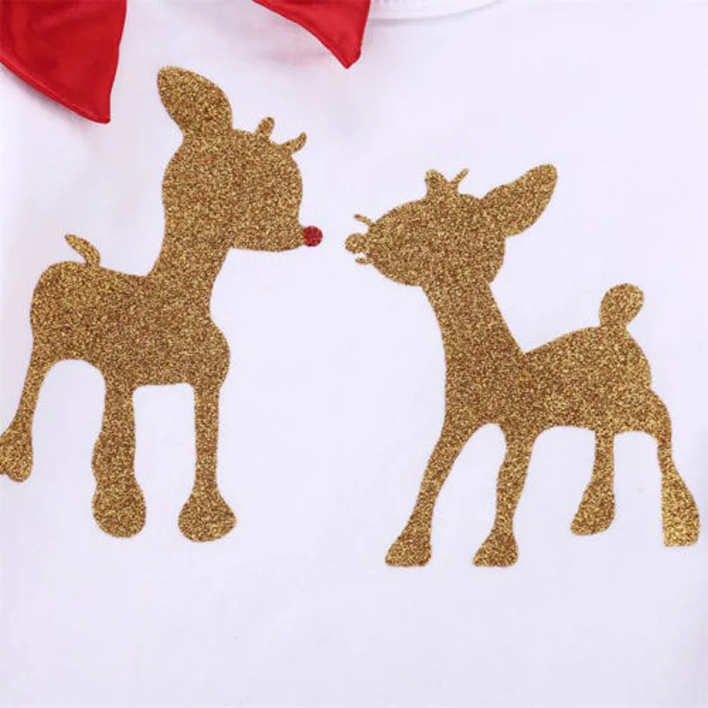 Newborn Christmas Deer Outfit Baby Bodysuits+ Socks Cotton Underwear Jumpsuit Infant Clothing Set Fall Autumn