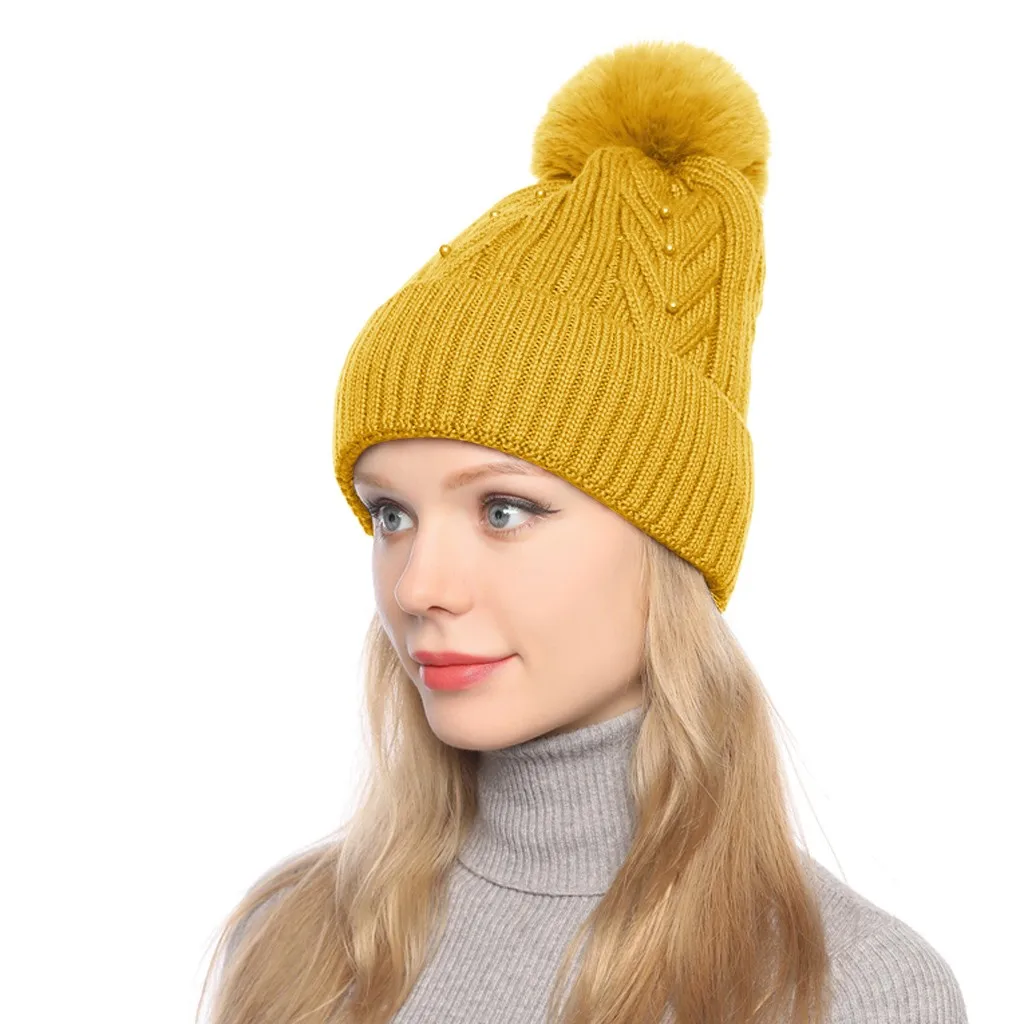 Женская зимняя шляпа бренда Gorra hombre модная женская плойка Накладка для кнопки шапка зимняя теплая утолщенная вязаная зимняя шапка капот femme hiver