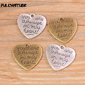 

6pcs 20*21mm Two Color Metal Zinc Alloy Double Sided Letter Charms Fit Jewelry Medical Plant Pendant Makings