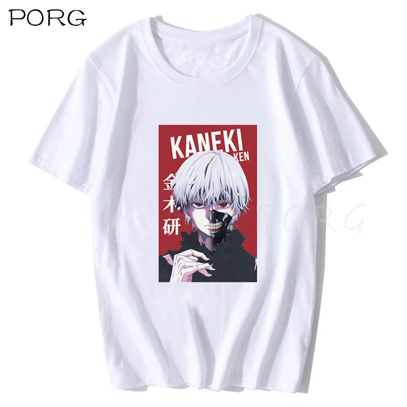 Футболка Kaneki с Токийский Гуль Мужская хлопковая тенниска в стиле японского аниме