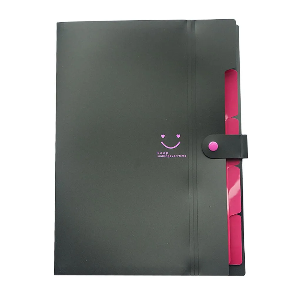 6 цветов водонепроницаемый A4 файл Сумка для документов сумка бумажник держатель Органайзер - Цвет: Черный