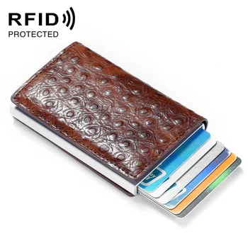

2019 Anti-theft Credit Card Automatic Coin Purse Men Aluminum Wallet Back Pocket ID Card holder RFID Blocking Mini Magic Wallet