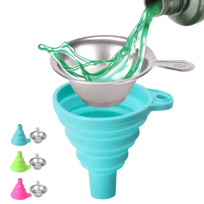 

1Set Metal UV Resin Filter Cup and Silicone Funnel Disposable for 3D Printer Kit 667C