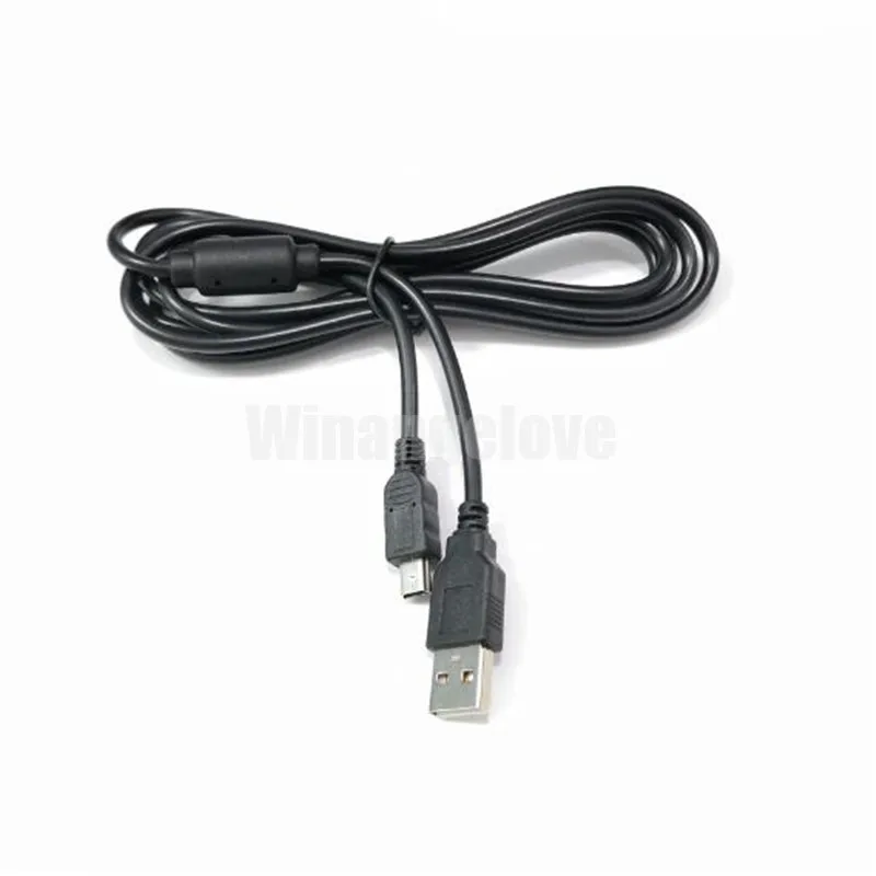 200 шт./лот 1,8 м USB зарядный кабель для ps3 для sony Playstation PS3 ручка контроллер с магнитным кольцом черный геймпад кабель