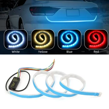 

CROSSFOX 120cm Car Rear LED Trunk Additional Stop Light Flexible Strip Auto Turn Signal Tailgate Luggage Warnning Dynamic Lamp