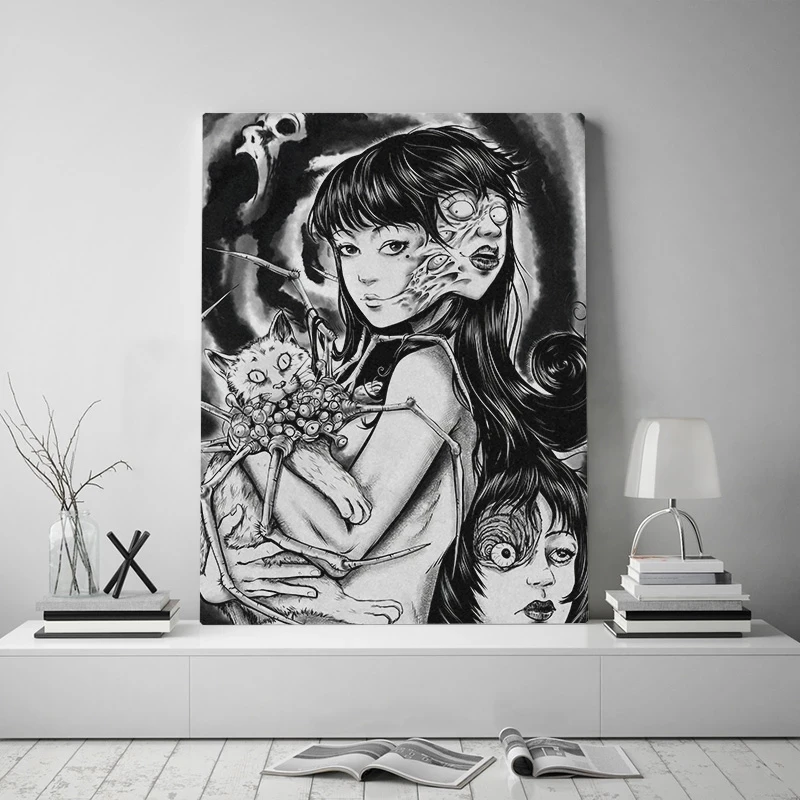 Домашний декор постер Картина на холсте с принтами Uzumaki Junji Ito Fanart аниме для